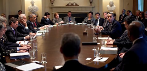 President Barack Obama meets with members of his Cabinet in the Cabinet Room at the White House on April 20, 2009. (Official White House Photo by Pete Souza)