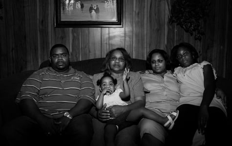 The family of Emmett Everett in LaPlace, La. Carrie Everett, second from left, asked, 'Who gave them the right to play God?' (Paolo Pellegrin/Magnum Photos)