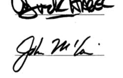 John McCain's signature