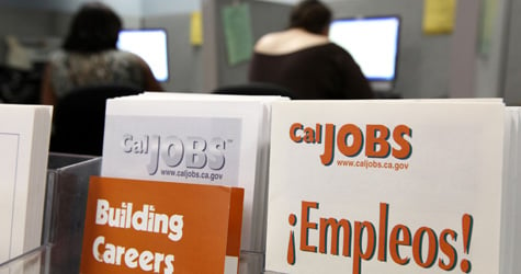 Pamphlets with information on finding jobs are displayed at the Richmond Works One Stop Career Center in Richmond, Calif. (Justin Sullivan/Getty Images)