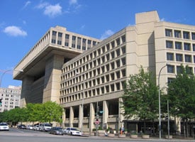 J. Edgar Hoover Building, FBI's headquarters in Washington, D.C. (Credit: Wikimedia Commons)